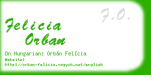 felicia orban business card